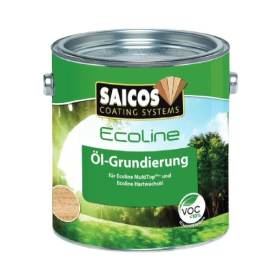 Масло грунтовочное для дерева Saicos Ecoline Ol-Grundierung цвет 3422 Каштан 0,125 л