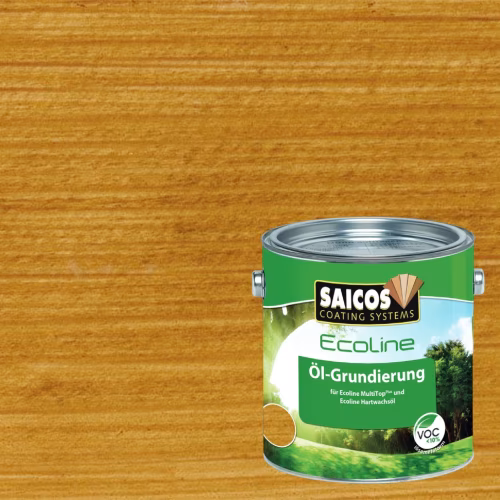 Масло грунтовочное для дерева Saicos Ecoline Ol-Grundierung цвет 3428 Тик 0,125 л