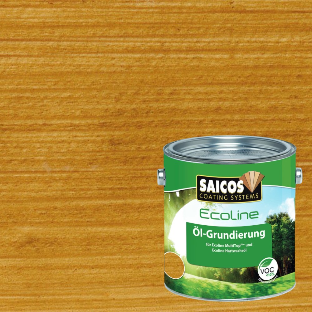 Масло грунтовочное для дерева Saicos Ecoline Ol-Grundierung цвет 3428 Тик 0,75 л