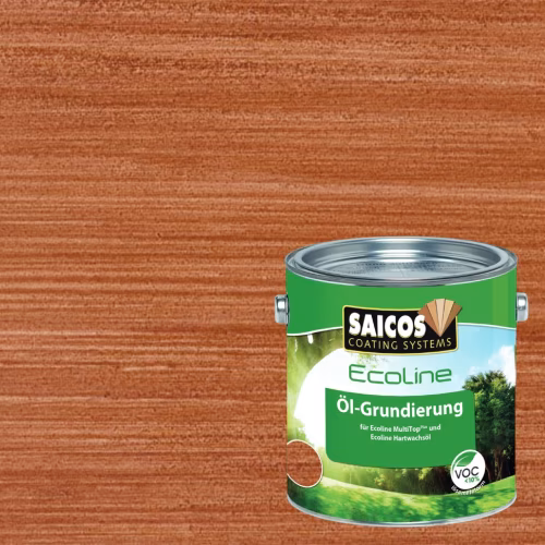 Масло грунтовочное для дерева Saicos Ecoline Ol-Grundierung цвет 3438 Махагони 0,125 л