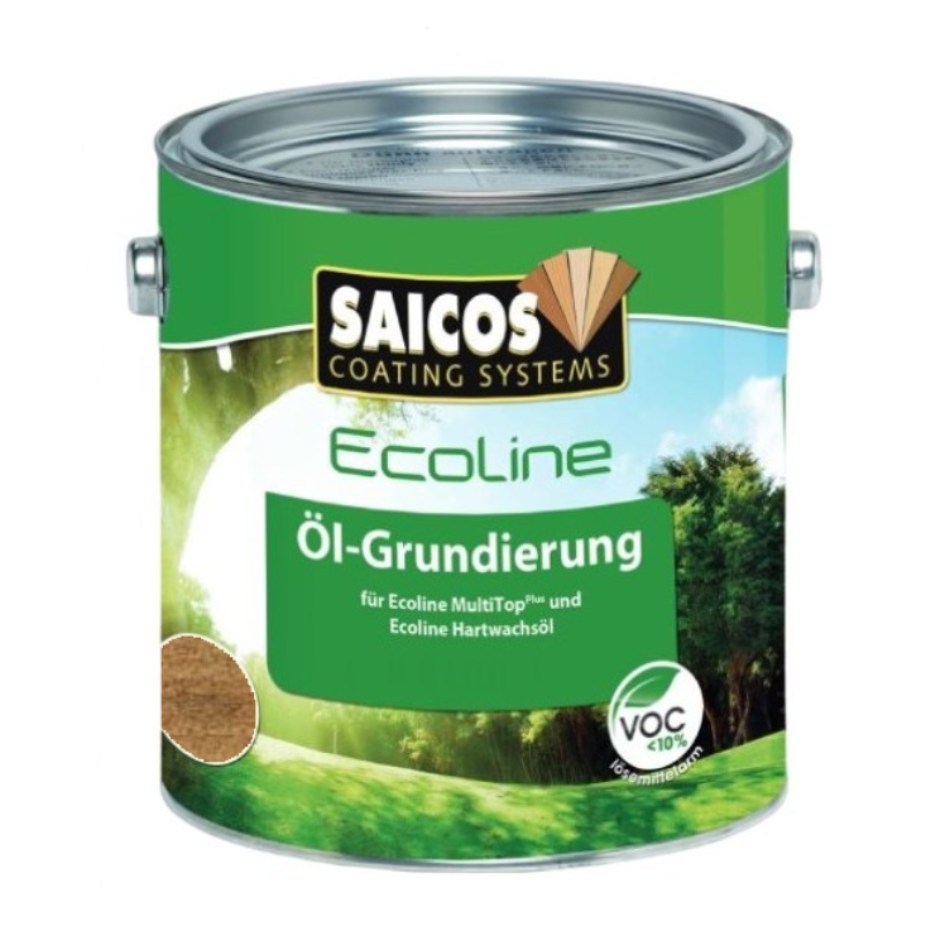 Масло грунтовочное для дерева Saicos Ecoline Ol-Grundierung цвет 3481 Орех 0,125 л