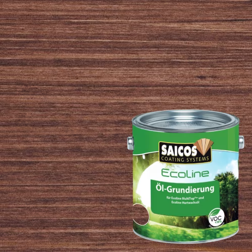 Масло грунтовочное для дерева Saicos Ecoline Ol-Grundierung цвет 3485 Палисандр 0,125 л