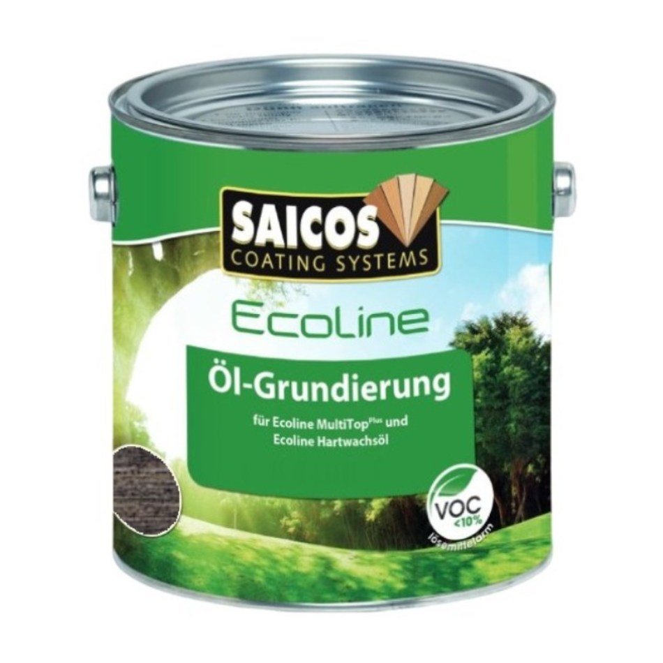 Масло грунтовочное для дерева Saicos Ecoline Ol-Grundierung цвет 3490 Эбеновое дерево 0,125 л