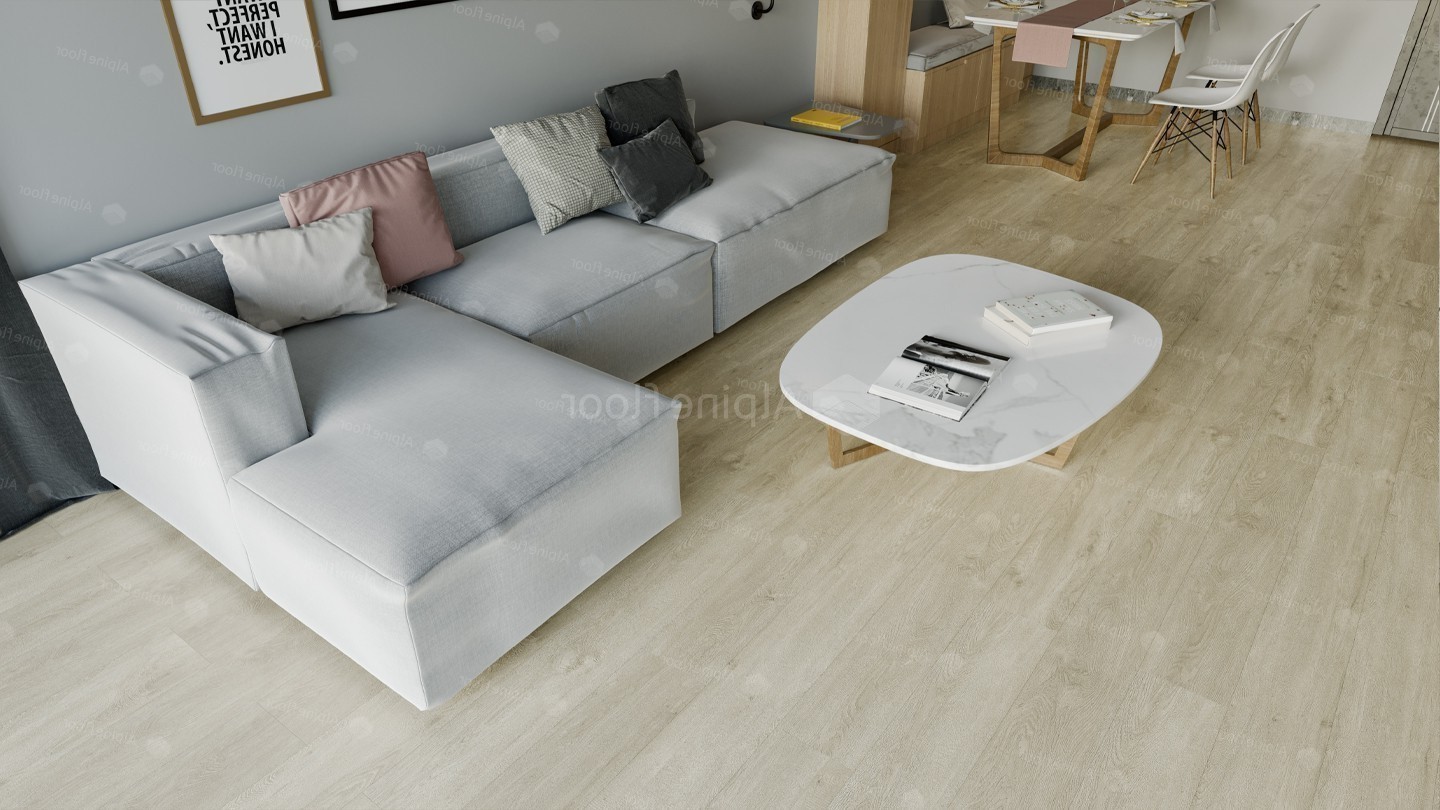 Кварцвиниловый SPC ламинат Alpine Floor Grand Sequoia Light Сонома ECO 11-301 1220×183×3,5 фото в интерьере
