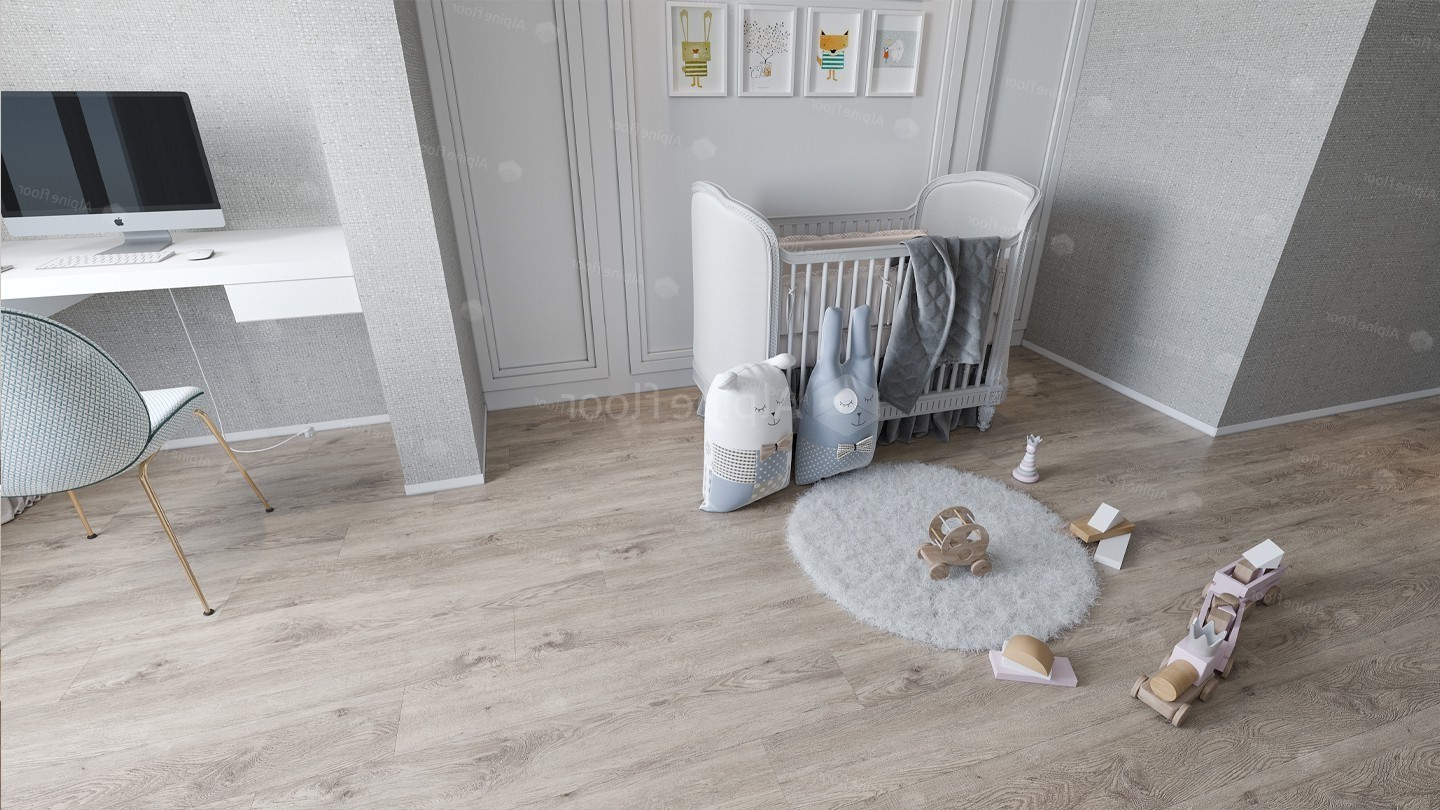 Кварцвиниловый SPC ламинат Alpine Floor Grand Sequoia Light Карите ECO 11-901 1220×183×3,5 фото в интерьере