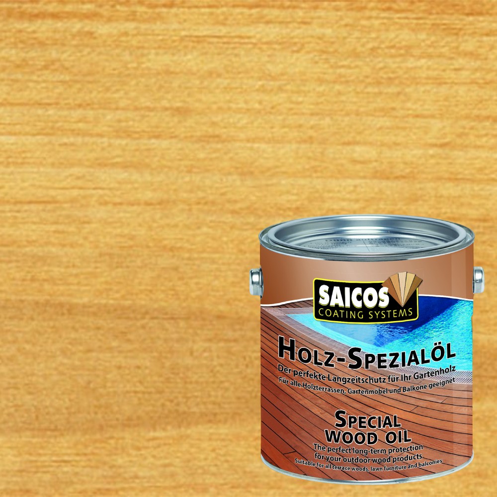Масло бесцветное для террас Saicos Holz-Spezialol 0110 2,5 л Масло бесцветное для террас Saicos Holz-Spezialol 0110 2,5 л