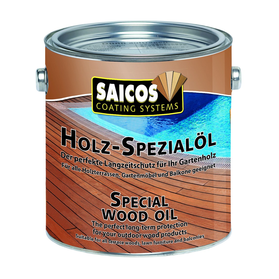 Масло для террас Saicos Holz-Spezialol цвет 0113 Бангкирай 0,125 л