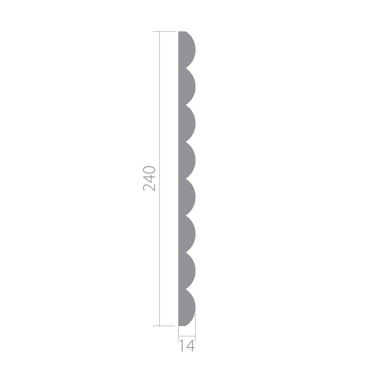 Стеновая панель под покраску Ultrawood UW 01 i 2800×240×14