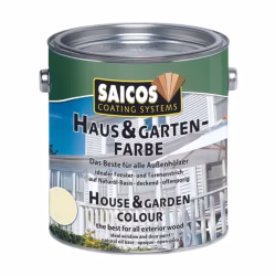 Краска укрывная для дерева Saicos Haus & Garten-Farbe цвет 2100 Слоновая кость 0,125 л