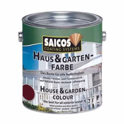 Краска укрывная для дерева Saicos Haus & Garten-Farbe цвет 2310 Бордо 0,125 л