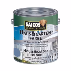 Краска укрывная для дерева Saicos Haus & Garten-Farbe цвет 2500 Сизый 0,125 л