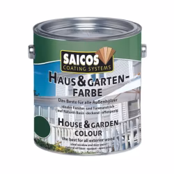 Краска укрывная для дерева Saicos Haus & Garten-Farbe цвет 2610 Зеленая ель 0,125 л