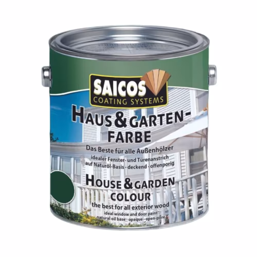Краска укрывная для дерева Saicos Haus & Garten-Farbe цвет 2610 Зеленая ель 0,125 л