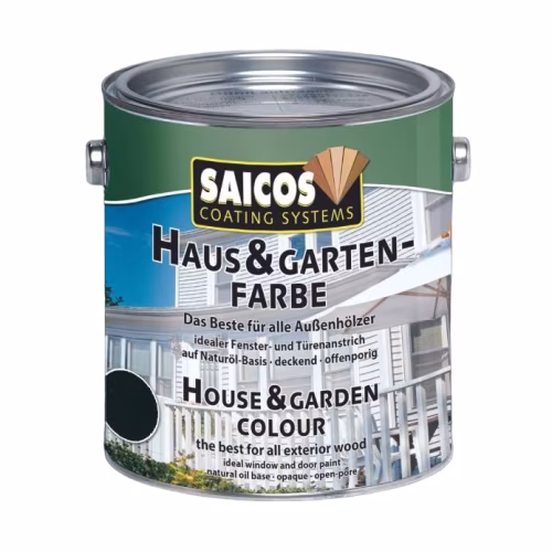 Краска укрывная для дерева Saicos Haus & Garten-Farbe цвет 2669 Английский зеленый 0,125 л