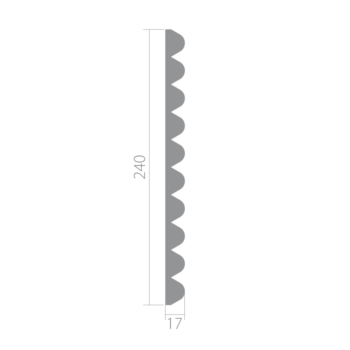 Стеновая панель под покраску Ultrawood UW 06 i 2000×240×17