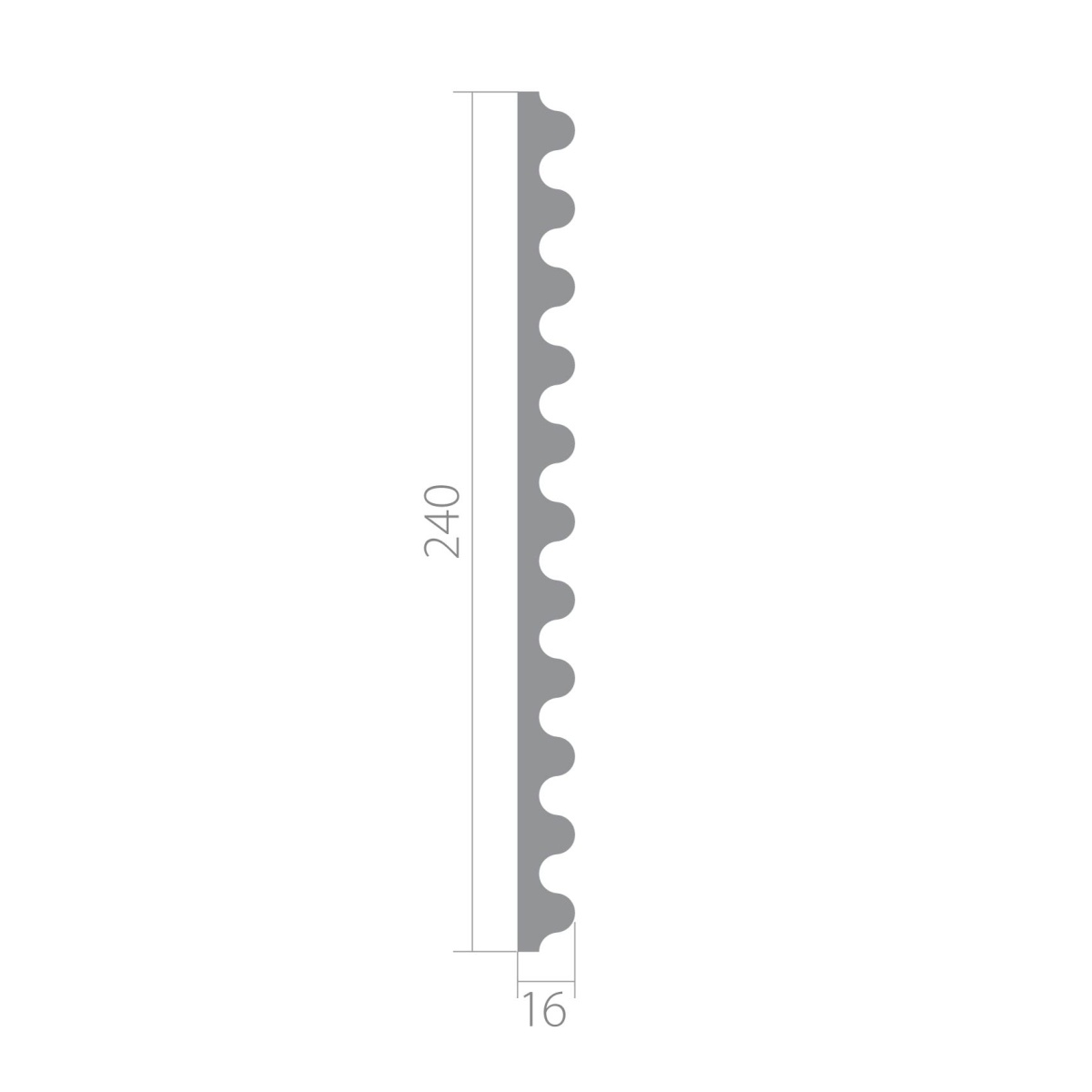 Стеновая панель под покраску Ultrawood UW 07 i 2000×240×16
