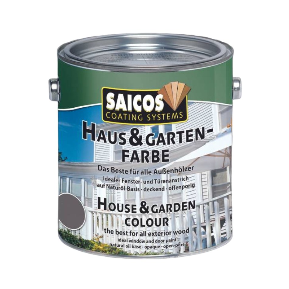 Краска укрывная для дерева Saicos Haus & Garten-Farbe цвет 2710 Серый гранит 0,125 л