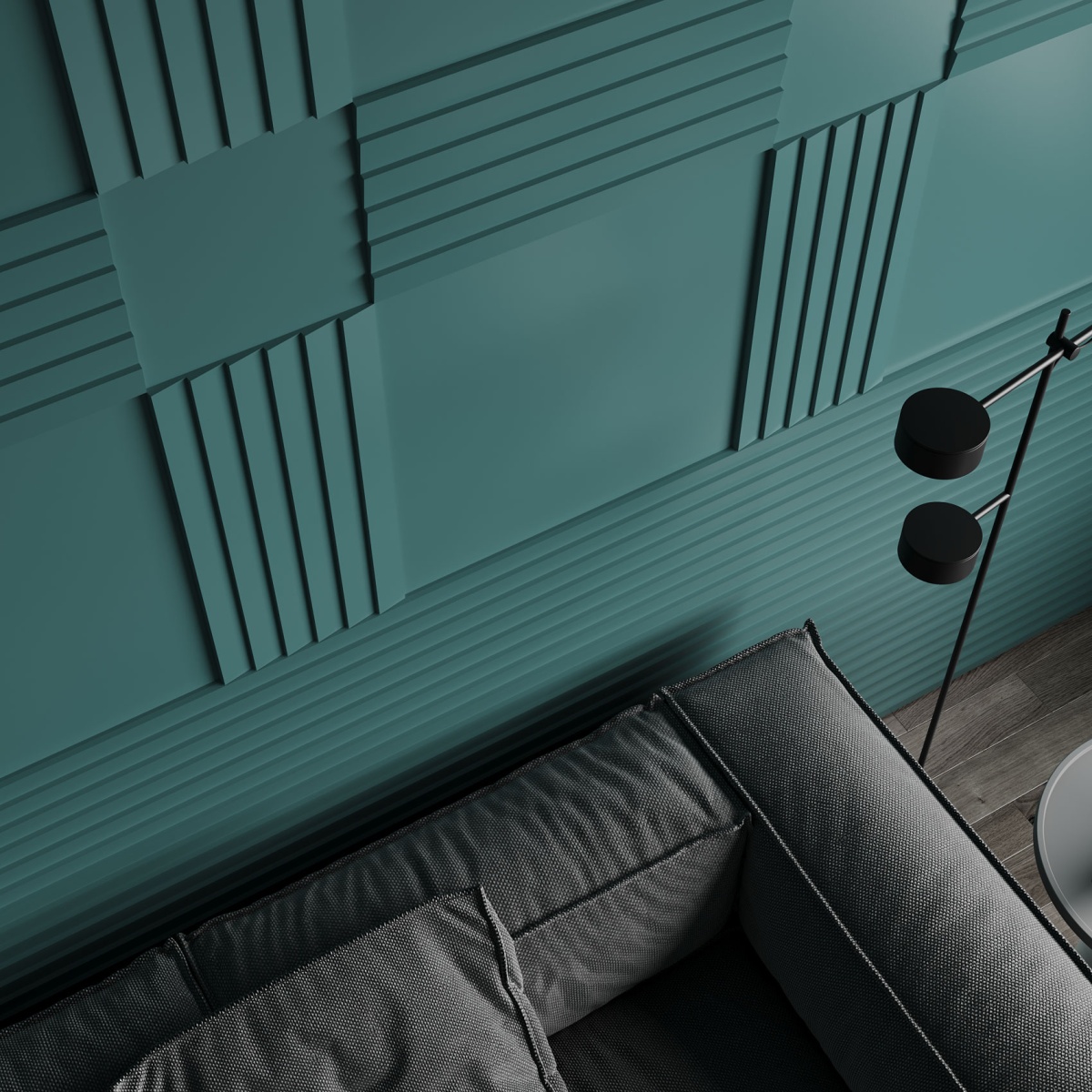 Стеновая панель под покраску Ultrawood UW 08 i 2000×240×12 фото в интерьере