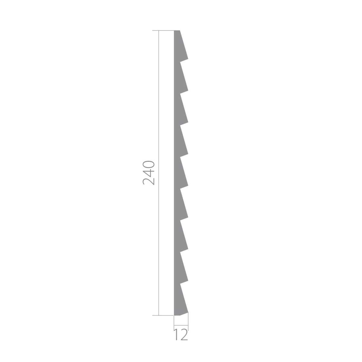 Стеновая панель под покраску Ultrawood UW 09 i 2000×240×12