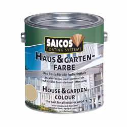 Краска укрывная для дерева Saicos Haus & Garten-Farbe цвет 2800 Песочный бежевый 0,125 л