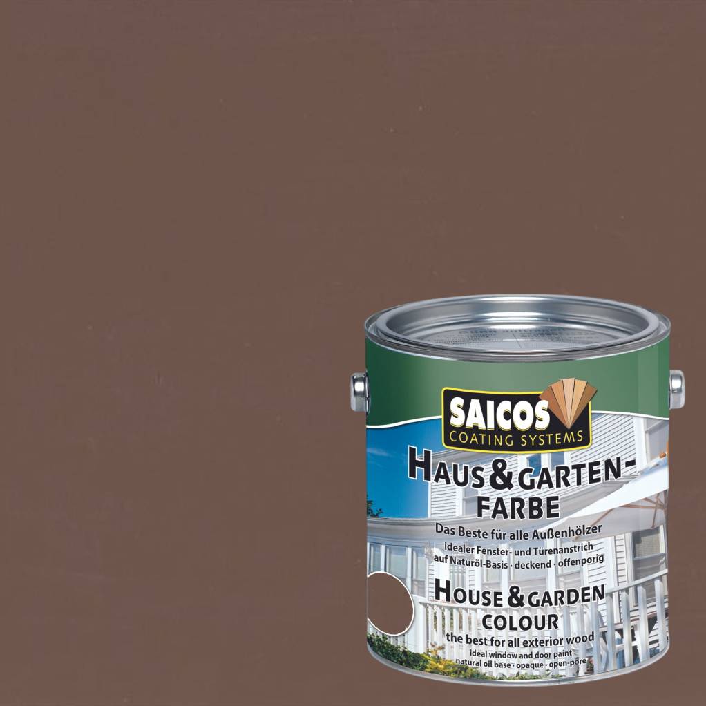 Краска укрывная для дерева Saicos Haus & Garten-Farbe цвет 2801 Орех 0,125 л Краска укрывная для дерева Saicos Haus & Garten-Farbe цвет 2801 Орех 0,125 л