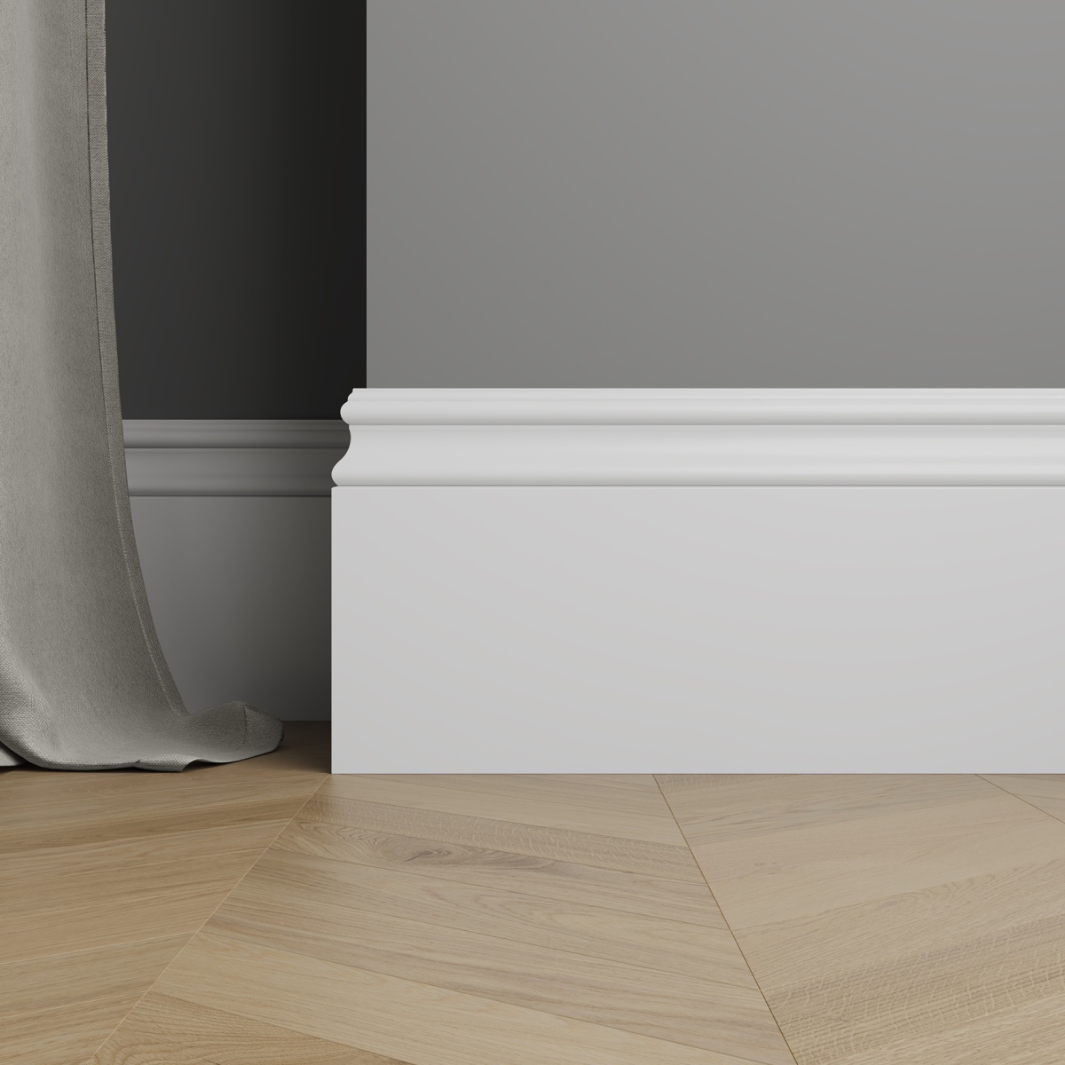 Плинтус под покраску Ultrawood Base 051 i 2000×180×15 фото в интерьере