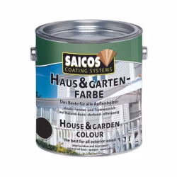 Краска укрывная для дерева Saicos Haus & Garten-Farbe цвет 2900 Графит 0,125 л
