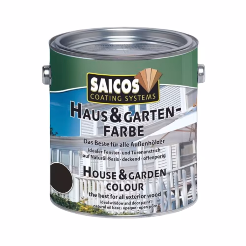 Краска укрывная для дерева Saicos Haus & Garten-Farbe цвет 2900 Графит 0,125 л