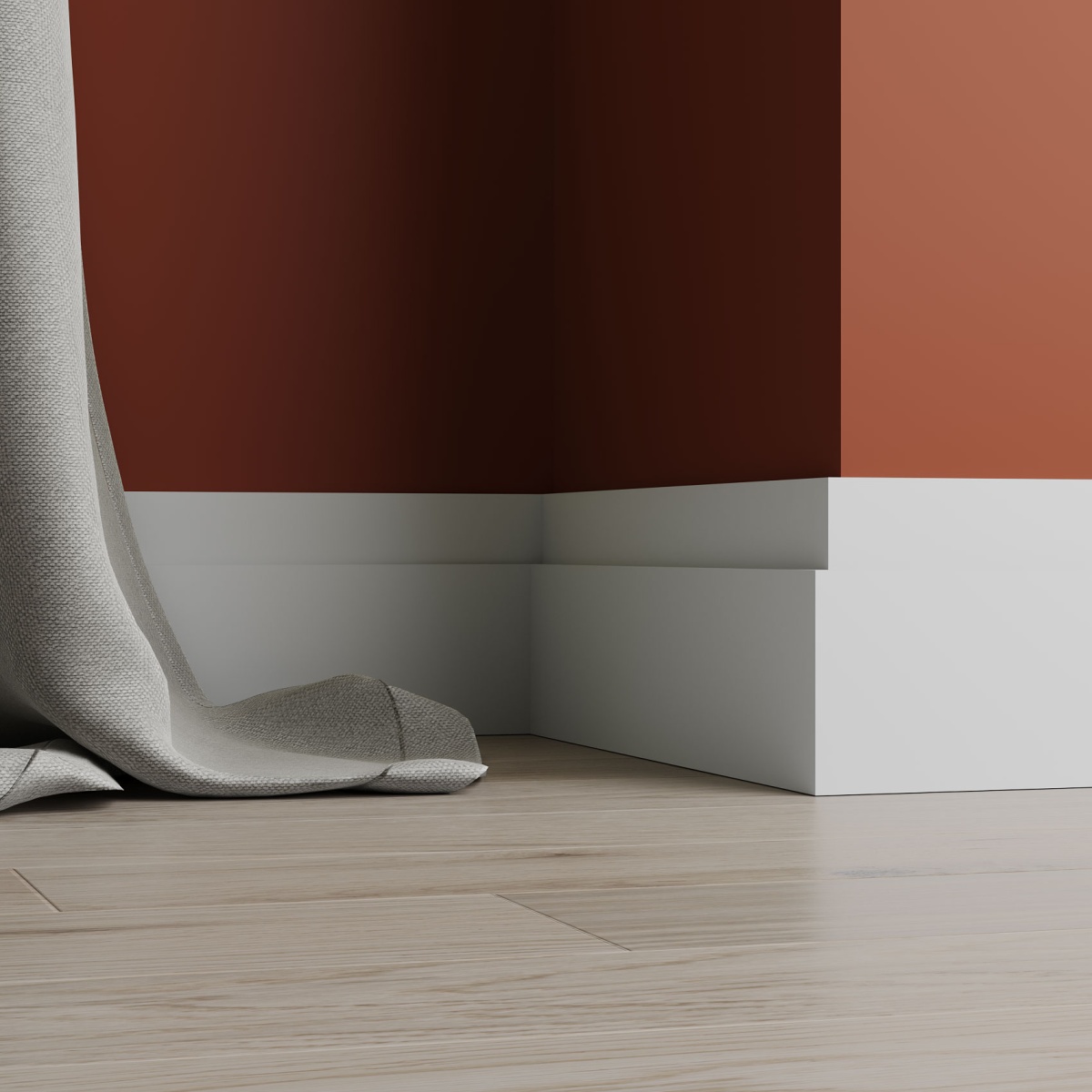 Плинтус под покраску Ultrawood Base 7512 i 2000×75×12 фото в интерьере