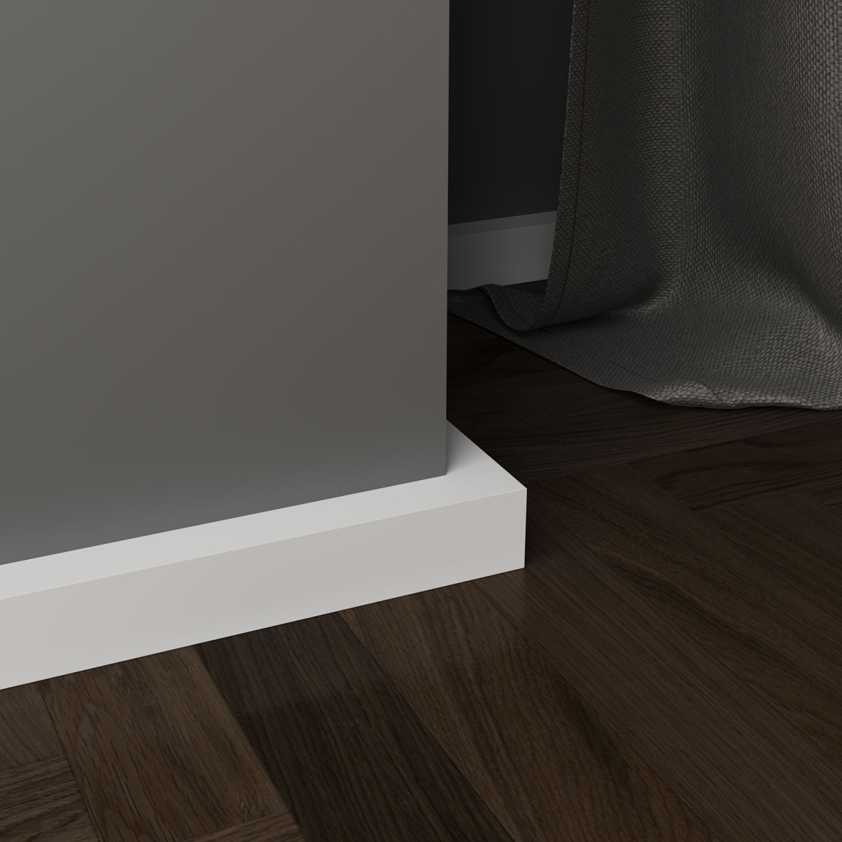 Молдинг ЛДФ под покраску Ultrawood E2E 3020 i 2000×30×20 фото в интерьере