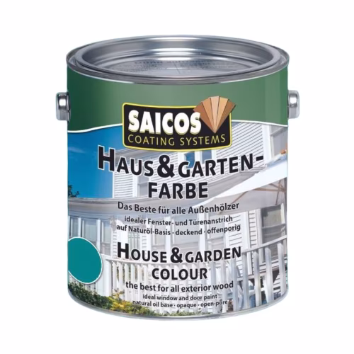 Краска укрывная для дерева Saicos Haus & Garten-Farbe цвет 2506 Сейшельский синий 0,125 л