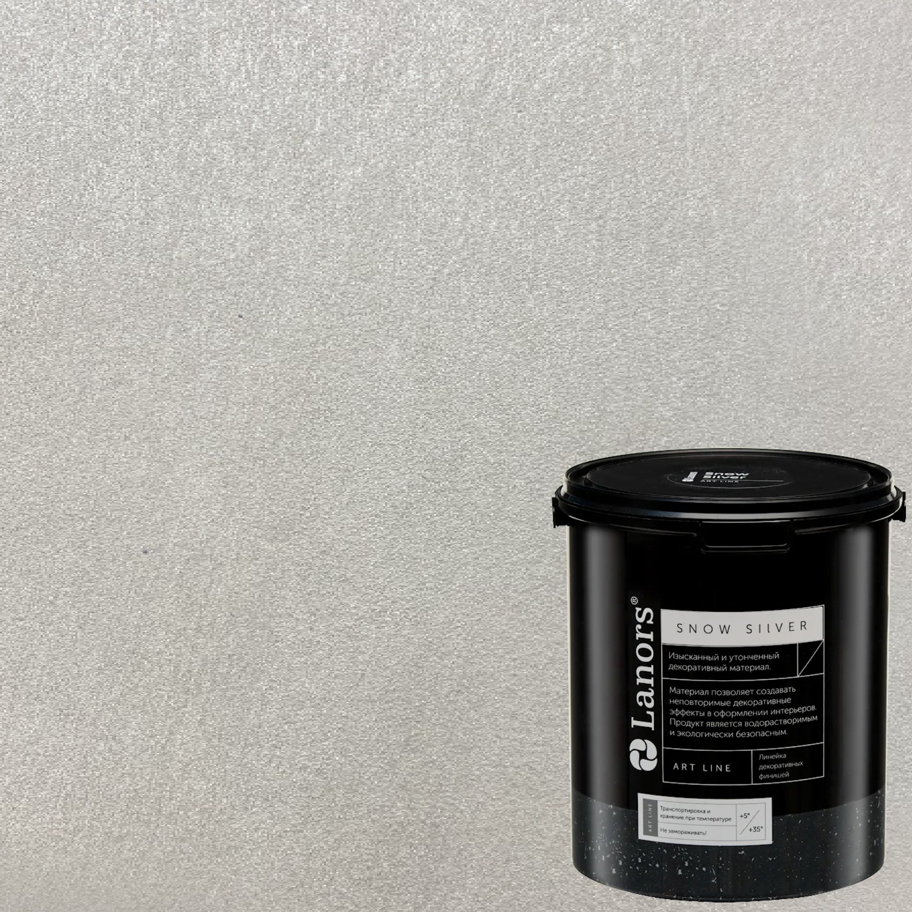 Краска декоративная Lanors Snow Silver SNS_067 3 кг Краска декоративная Lanors Snow Silver SNS_067 3 кг