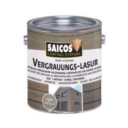 Лазурь для дерева Saicos Vergrauungs-Lasur цвет 7630 Гранитно-серый 0,125 л