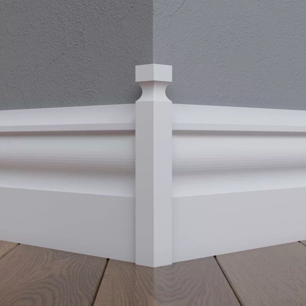 Соединитель МДФ под покраску для плинтуса Madest Decor CD02 180×16×16