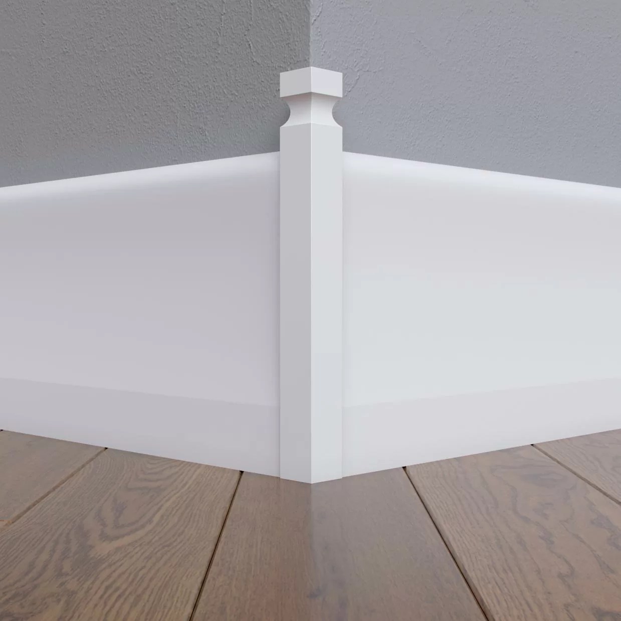 Соединитель МДФ под покраску для плинтуса Madest Decor CD03 180×18×18