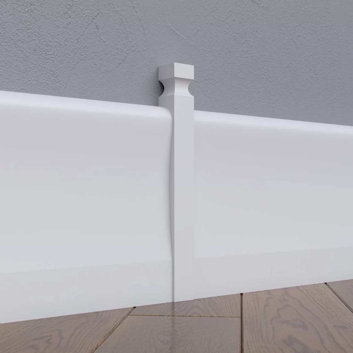 Соединитель МДФ под покраску для плинтуса Madest Decor CD03 180×18×18