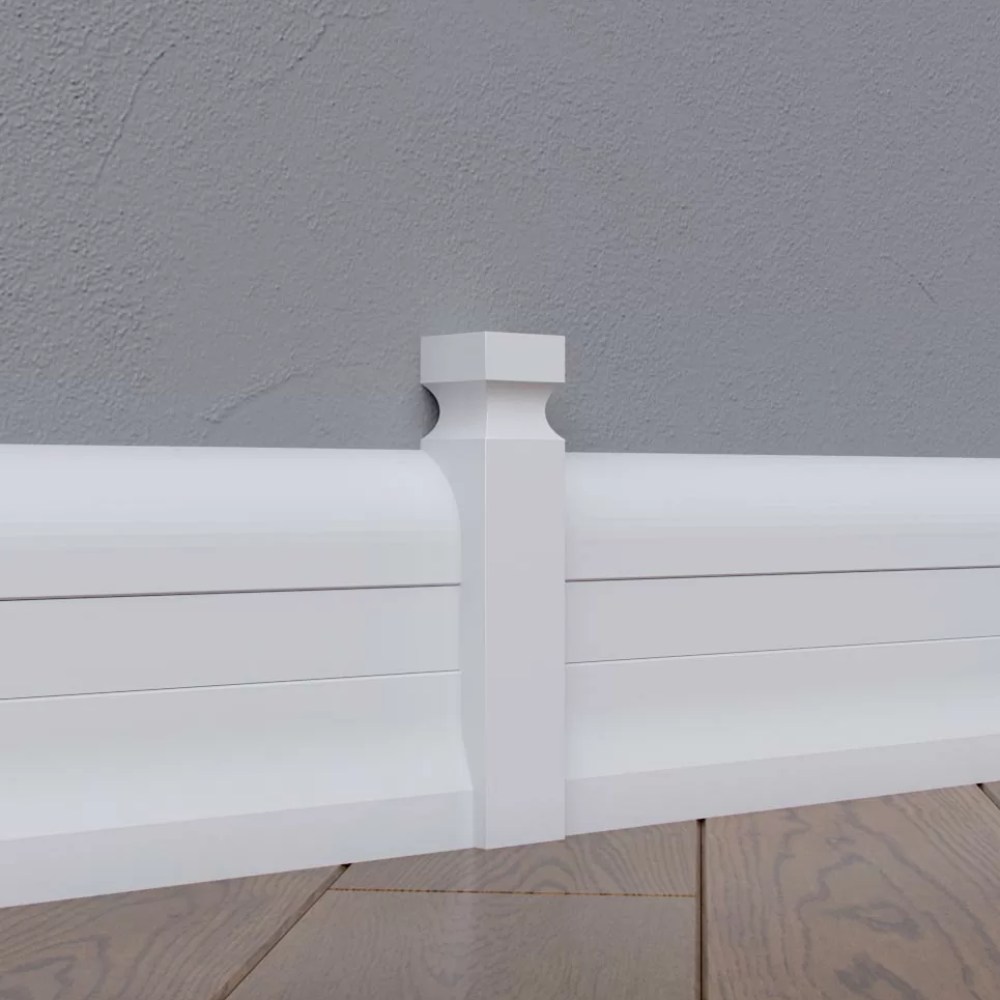 Соединитель МДФ под покраску для плинтуса Madest Decor CD04 180×22×22