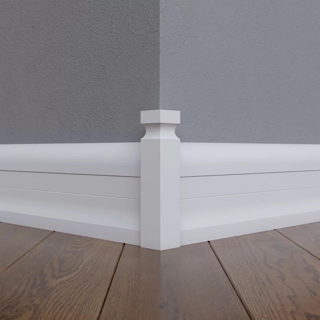 Соединитель МДФ под покраску для плинтуса Madest Decor CD04 180×22×22