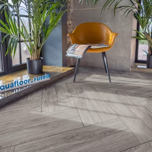 Кварцвиниловая плитка Aquafloor клеевая Parquet Glue AF2502PG венгерская елка 610×122×2,5