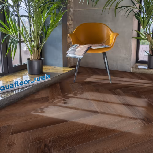 Кварцвиниловая плитка Aquafloor клеевая Parquet Glue AF2520PG венгерская елка 610×122×2,5