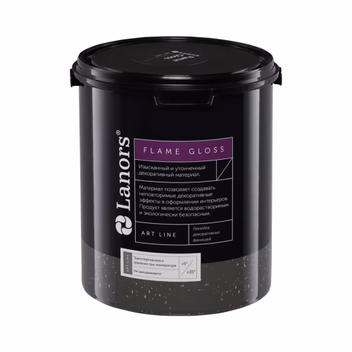 Лак для декоративной штукатурки Lanors Flame Gloss глянцевый 1 л