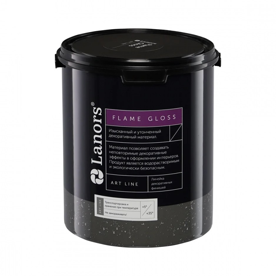 Лак для декоративной штукатурки Lanors Flame Gloss глянцевый 2,5 л