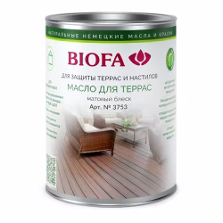 Масло для террас Biofa 3753 цвет 3705 Серый 0,125 л