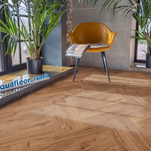 Кварцвиниловый SPC ламинат Aquafloor Space Parquet Light AF4501PQL венгерская елка 610×122×4,5