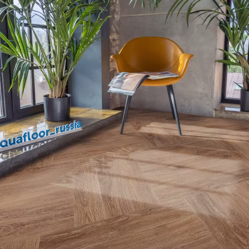 Кварцвиниловый SPC ламинат Aquafloor Space Parquet Light AF4516PQL венгерская елка 610×122×4,5