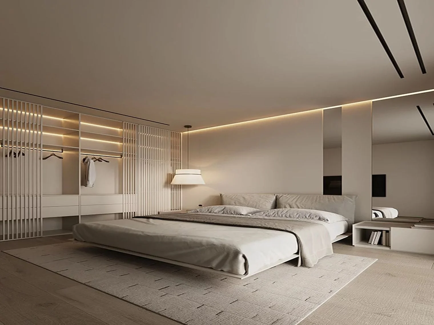 Профиль алюминиевый теневой с подсветкой Laconistiq Gips Черный RAL 9005 51-21-300 матовый 3000×43,8×44,1 фото в интерьере