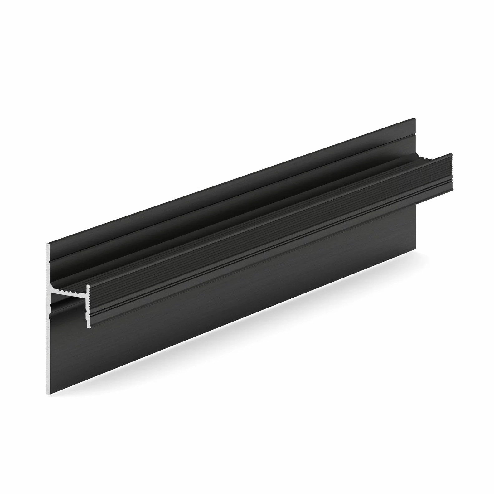 Плинтус алюминиевый теневой с подсветкой Laconistiq Light Черный 33-11-300 3000×41,3×15