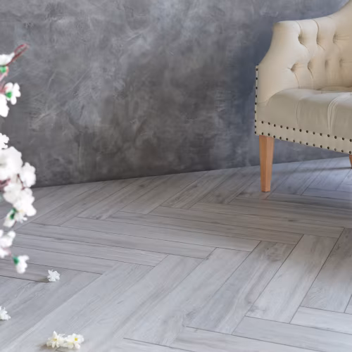 Кварцвиниловый SPC ламинат Aquafloor Parquet Plus AF6011PQ венгерская елка 720×120×7