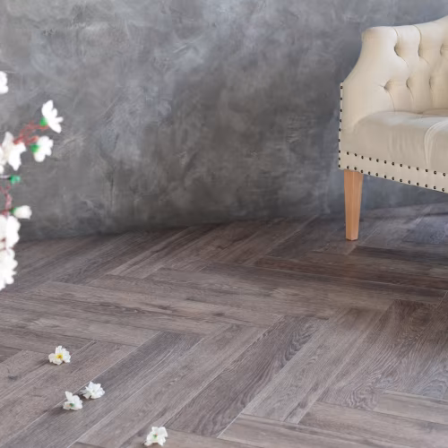 Кварцвиниловый SPC ламинат Aquafloor Parquet Plus AF6014PQ венгерская елка 720×120×7