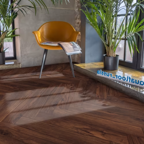 Кварцвиниловый SPC ламинат Aquafloor Parquet Plus AF6025PQN+ венгерская елка 720×120×7